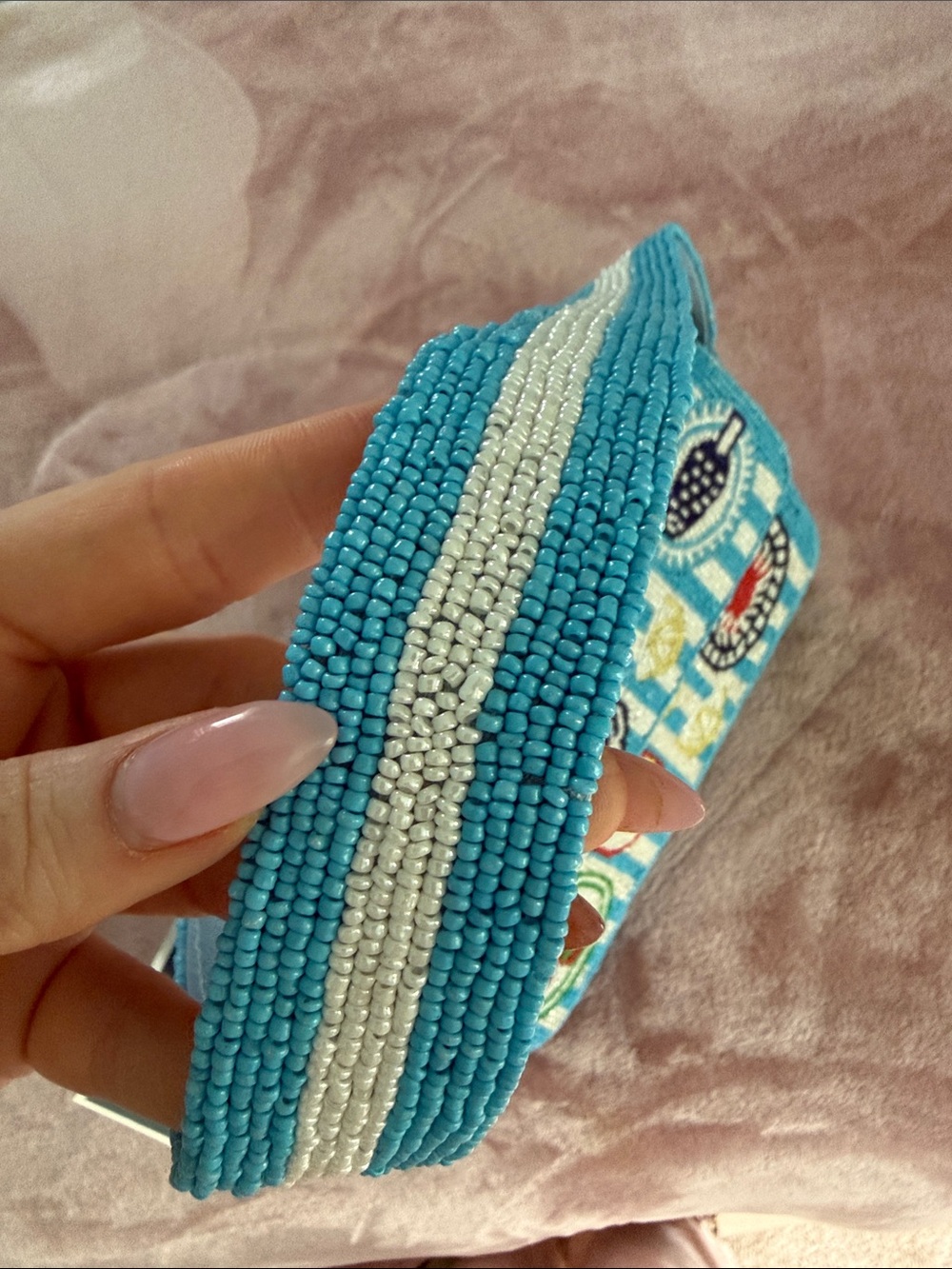 Beaded Seafood Motif Shoulder Bag - Picture 5 of 8